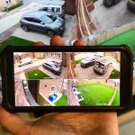 Phone in front of tv