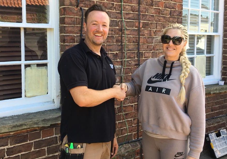 Rob with one of our customers