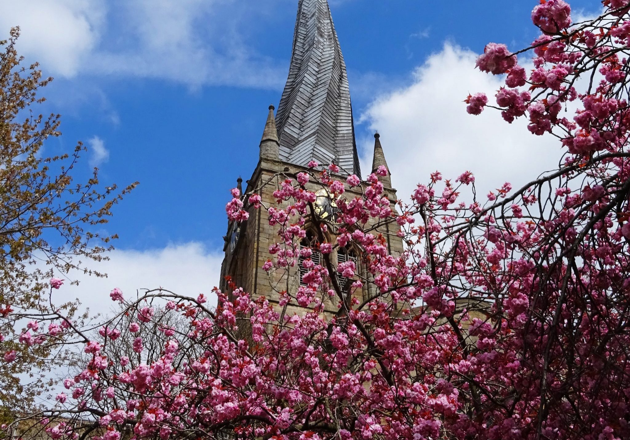 Chesterfield crooked spire. CCTV installation in chesterfield hero image
